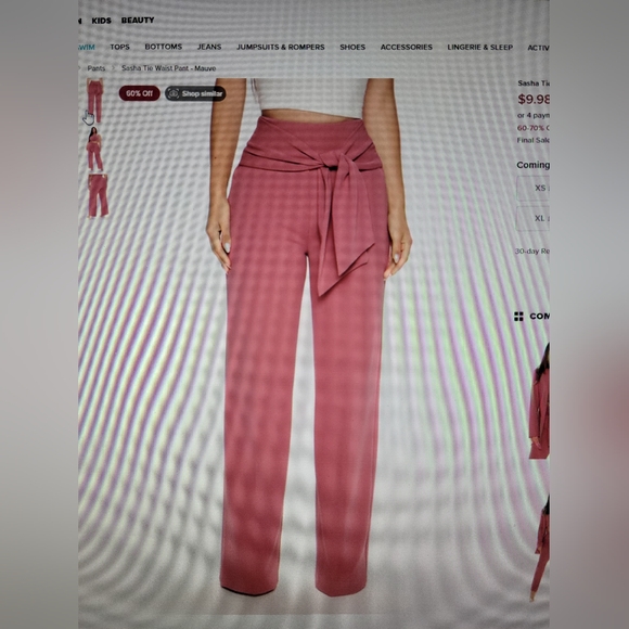 Wide leg soft jersey pants size M - Picture 9 of 11